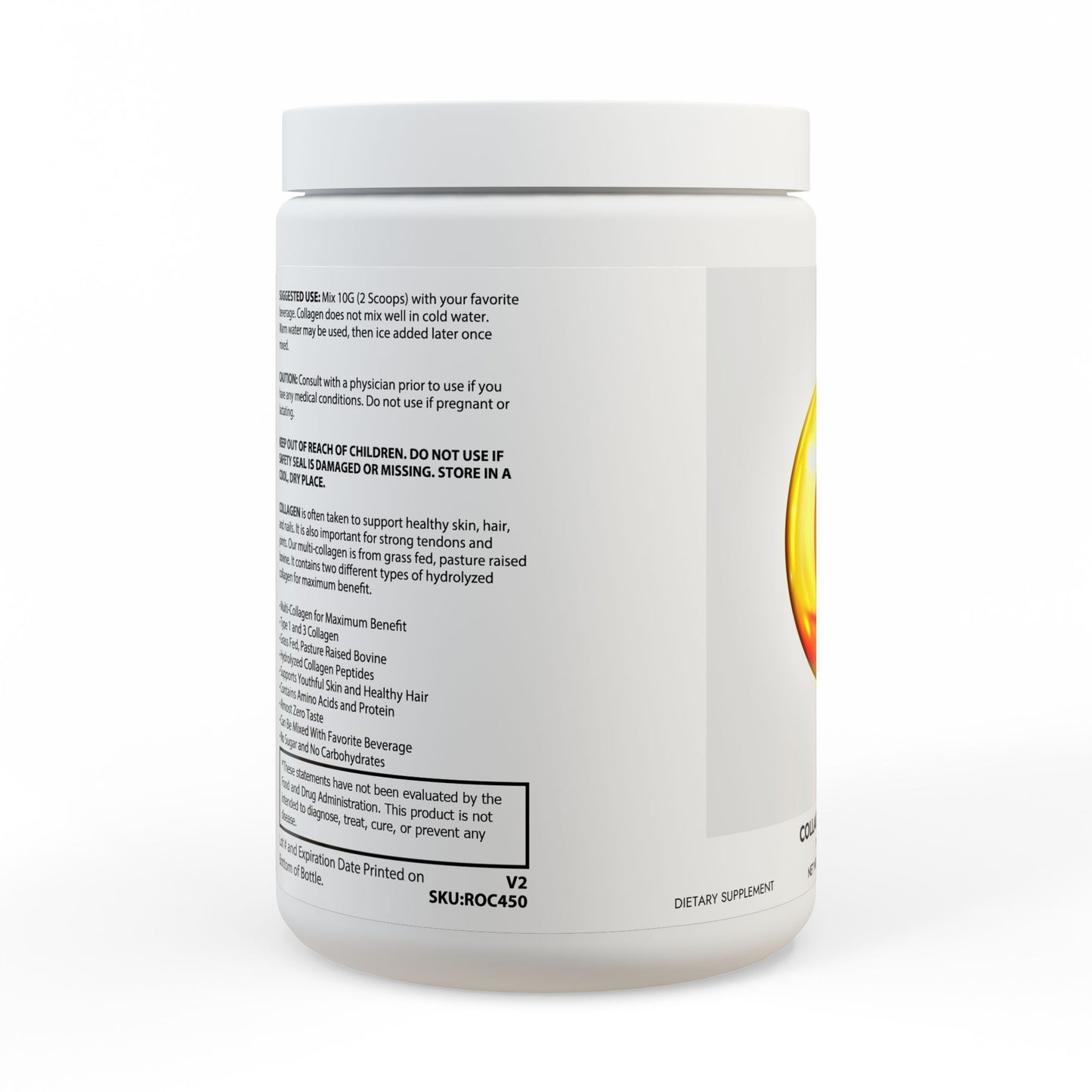 Collagen Peptides Type I & III Supplement (350g, 12.3oz)