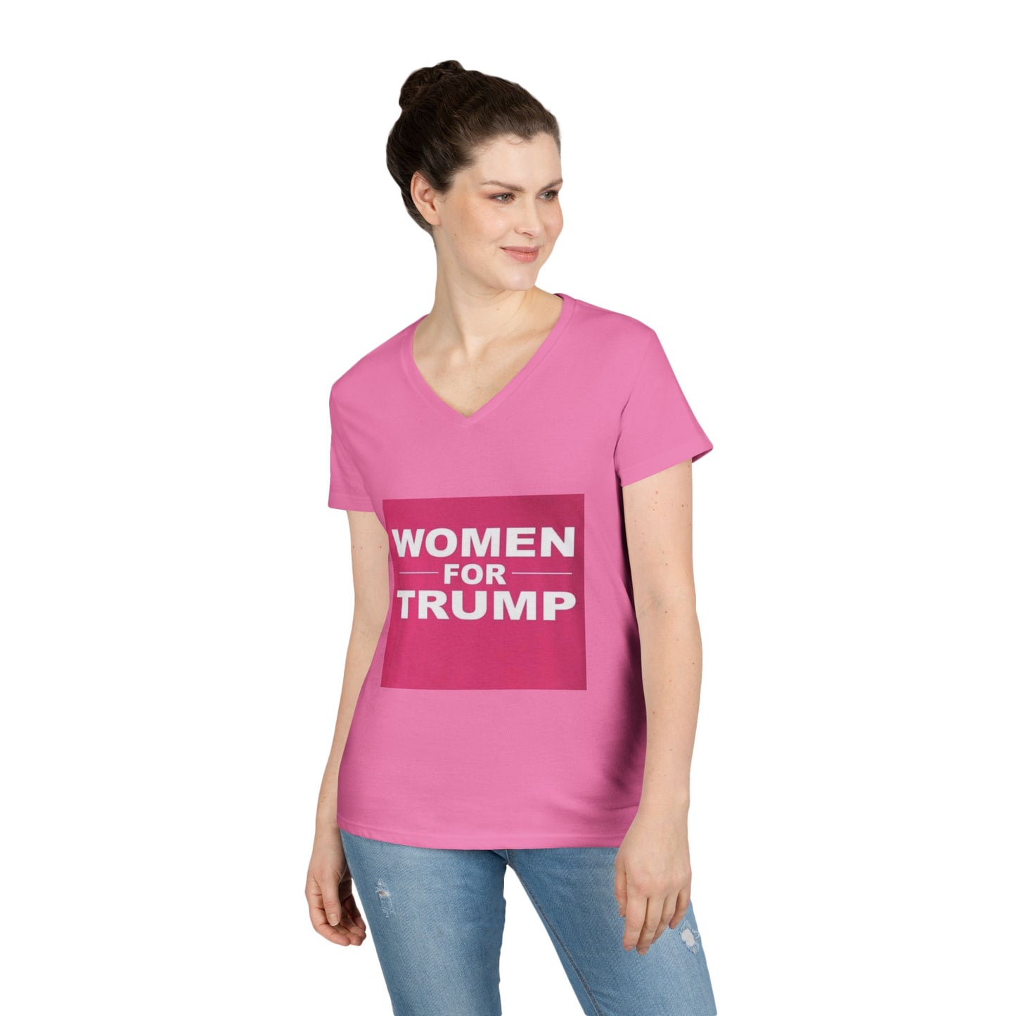 Women for Trump V-Neck T-Shirt - Empowering Political Apparel for Women