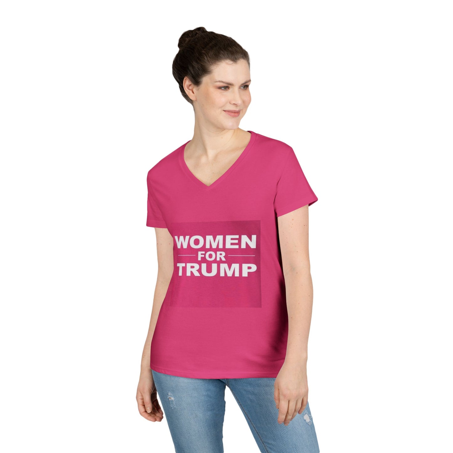 Women for Trump V-Neck T-Shirt - Empowering Political Apparel for Women