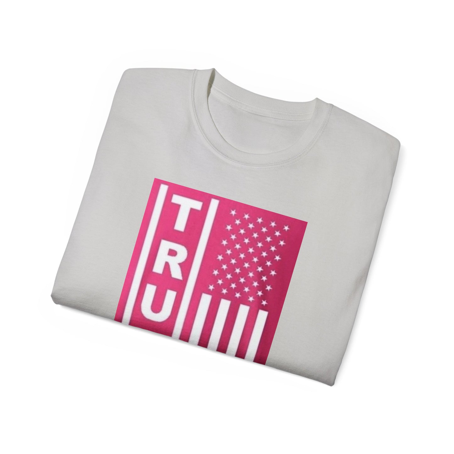 Unisex Cotton Tee – TRUMP American Flag Design