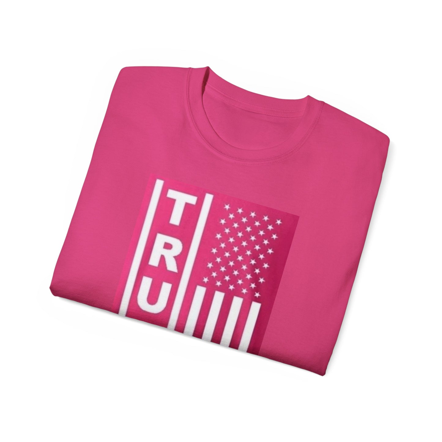 Unisex Cotton Tee – TRUMP American Flag Design