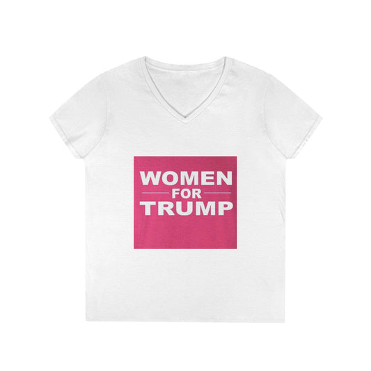 Women for Trump V-Neck T-Shirt - Empowering Political Apparel for Women