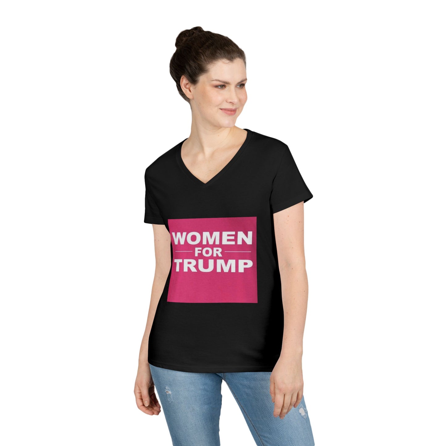 Women for Trump V-Neck T-Shirt - Empowering Political Apparel for Women