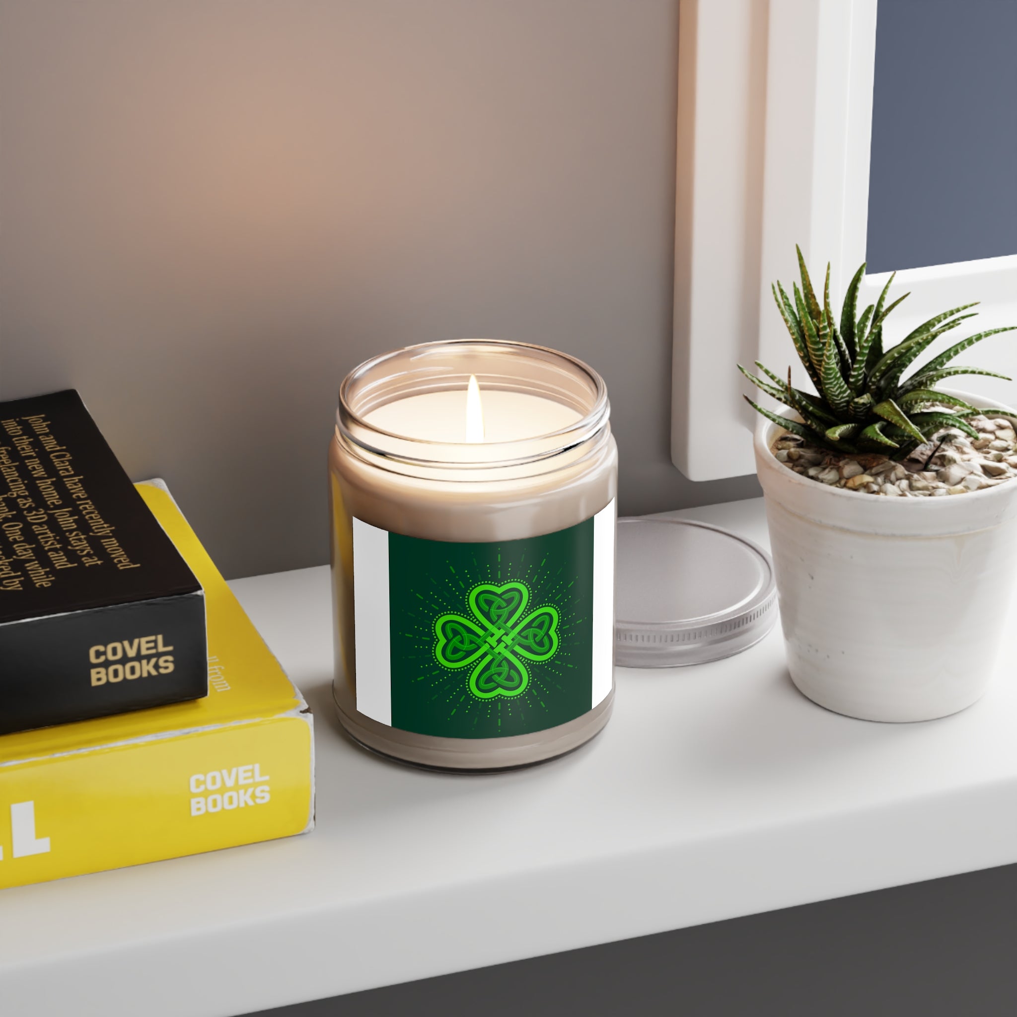 Celtic Green Heart Scented Candle - 9oz Aromatherapy Candle for St. Patrick's Day and Everyday Relaxation