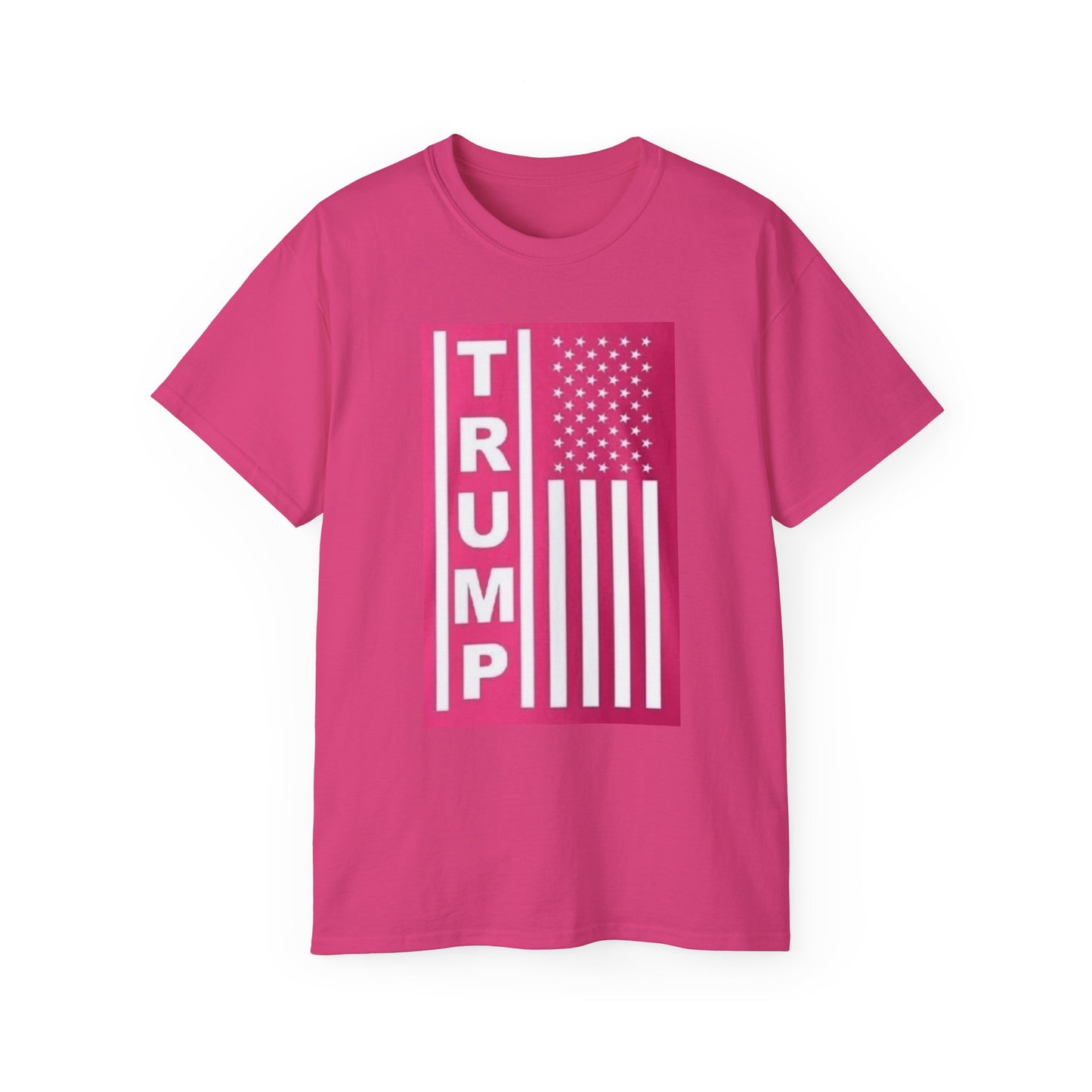 Unisex Cotton Tee – TRUMP American Flag Design