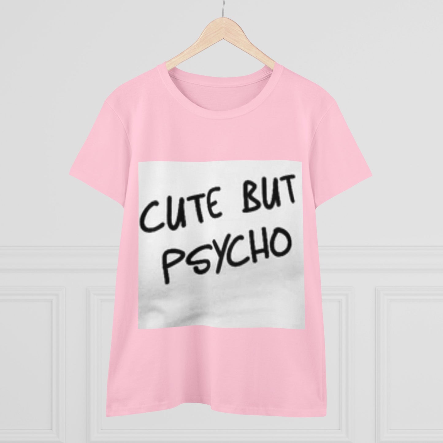 Cute But Psycho Women's Cotton Tee - Trendy Graphic Tee for Casual Wear