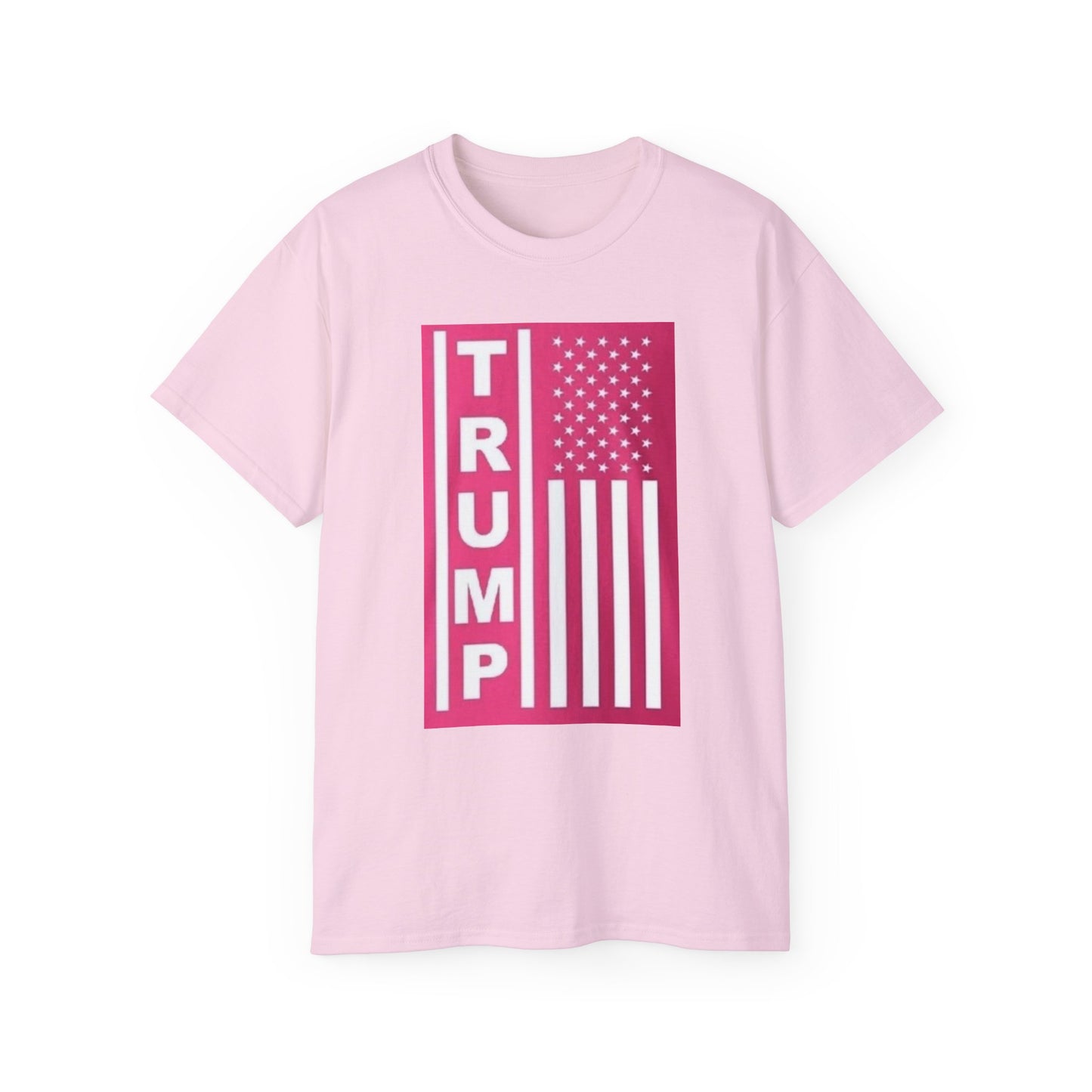 Unisex Cotton Tee – TRUMP American Flag Design