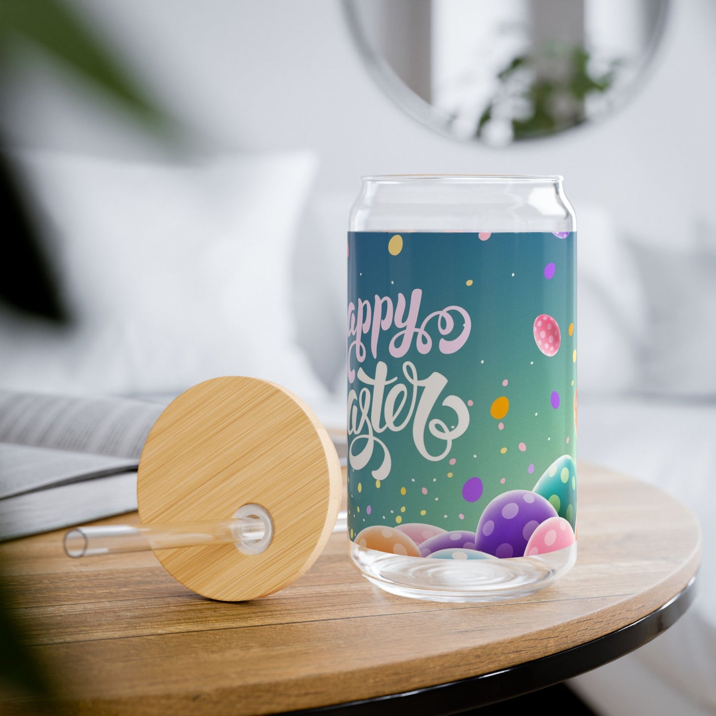 Easter Sipper Glass | 16oz with Happy Easter Design