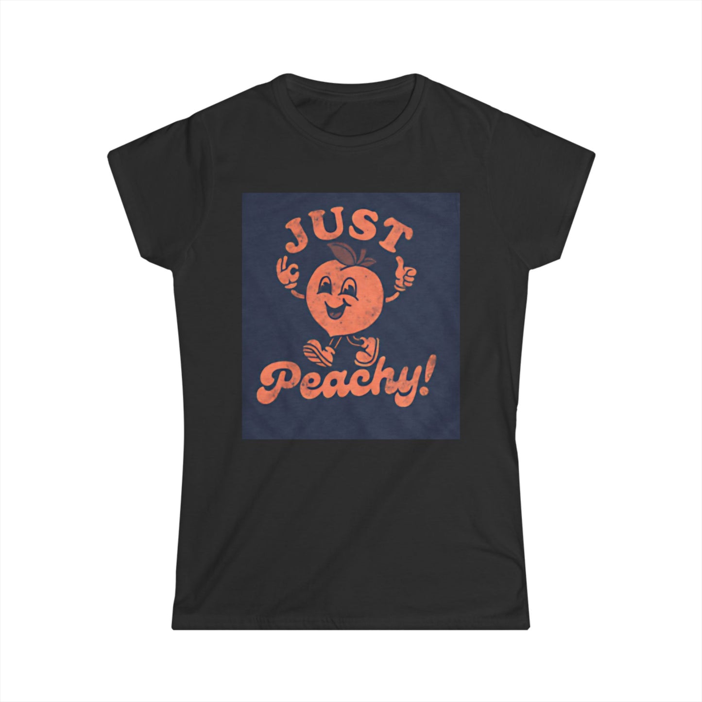 Just Peachy Women's Softstyle Tee - Fun Summer Graphic T-Shirt