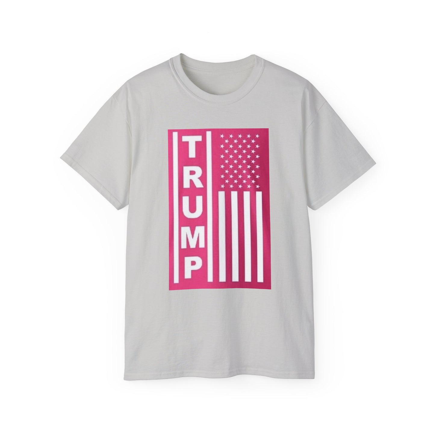 Unisex Cotton Tee – TRUMP American Flag Design