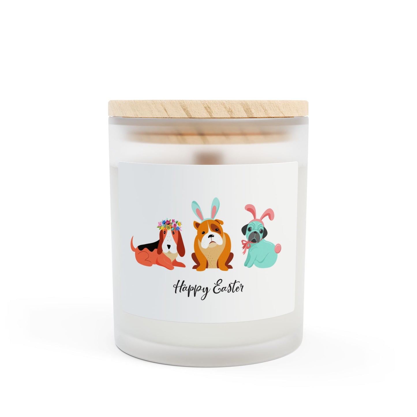 Easter Celebration Dog Candle - 11oz Frosted Glass