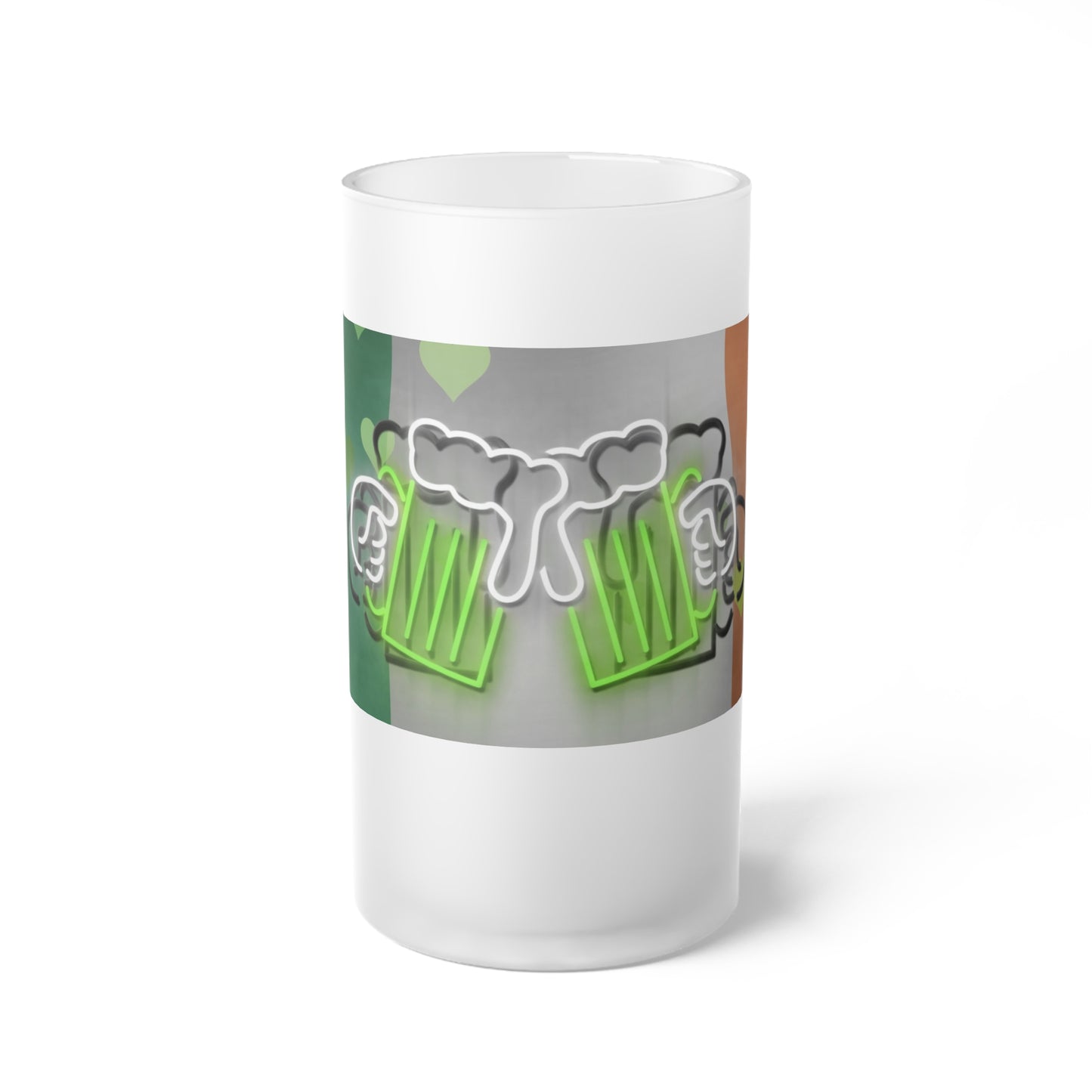 Personalized Frosted Glass Beer Mug - Fun Design for Celebrations & Parties