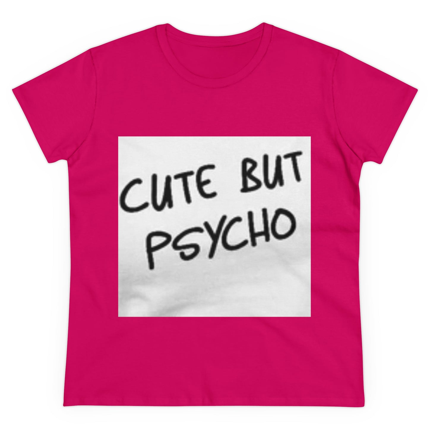 Cute But Psycho Women's Cotton Tee - Trendy Graphic Tee for Casual Wear