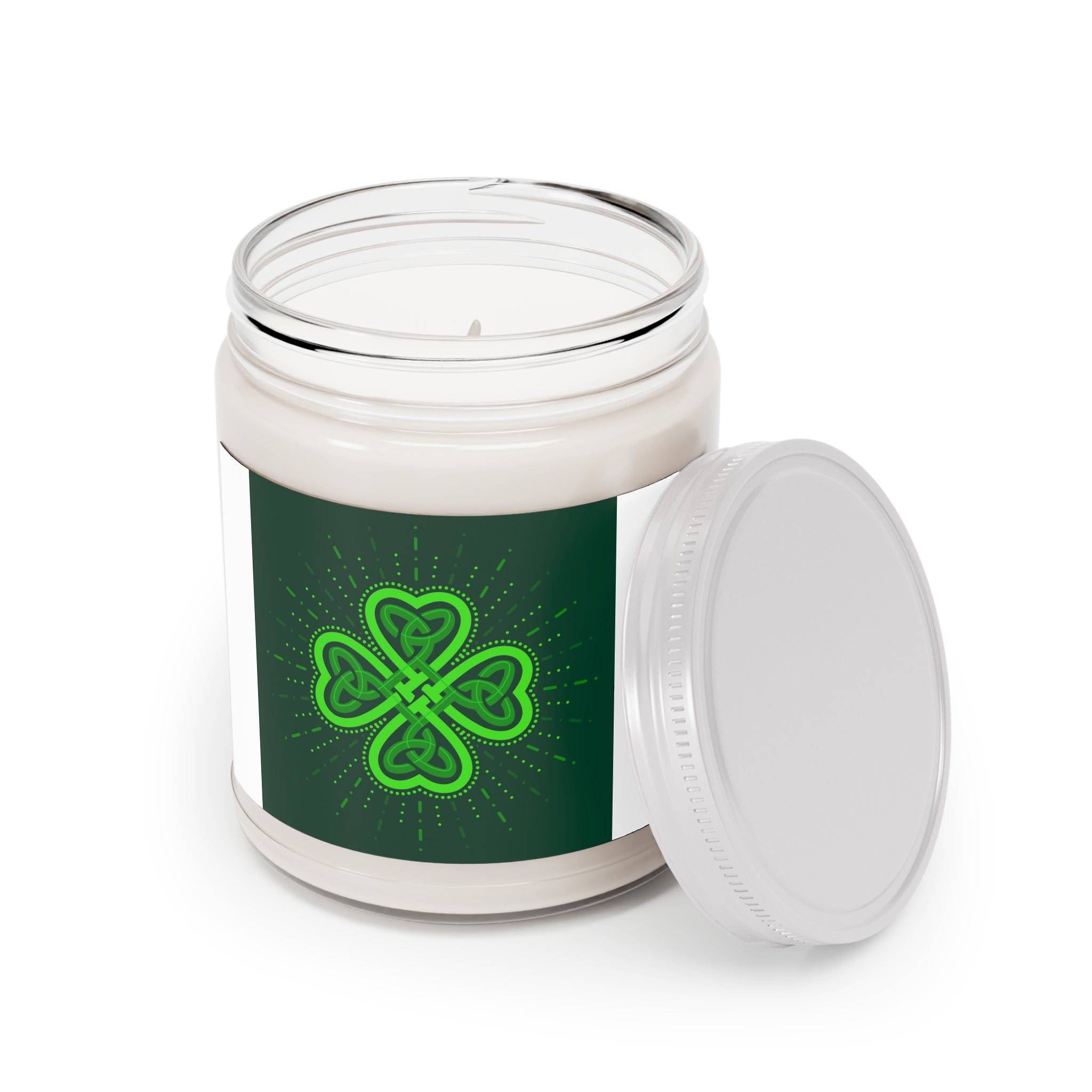 Celtic Green Heart Scented Candle - 9oz Aromatherapy Candle for St. Patrick's Day and Everyday Relaxation