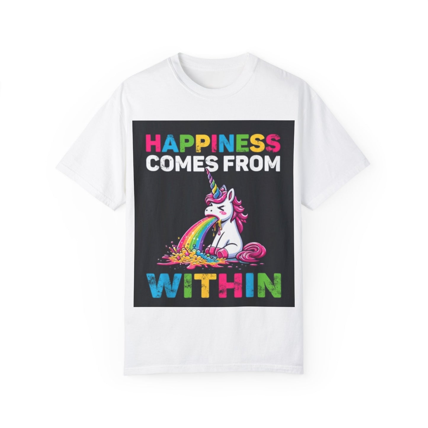 Unisex Happiness Unicorn T-Shirt - Comes From Within Design