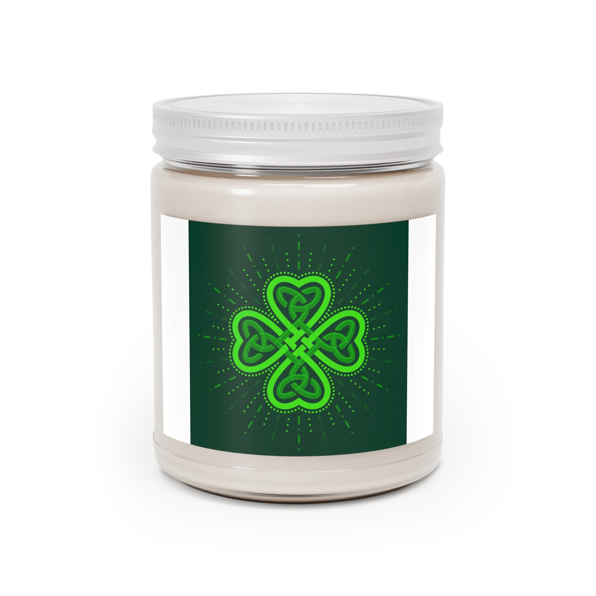 Celtic Green Heart Scented Candle - 9oz Aromatherapy Candle for St. Patrick's Day and Everyday Relaxation