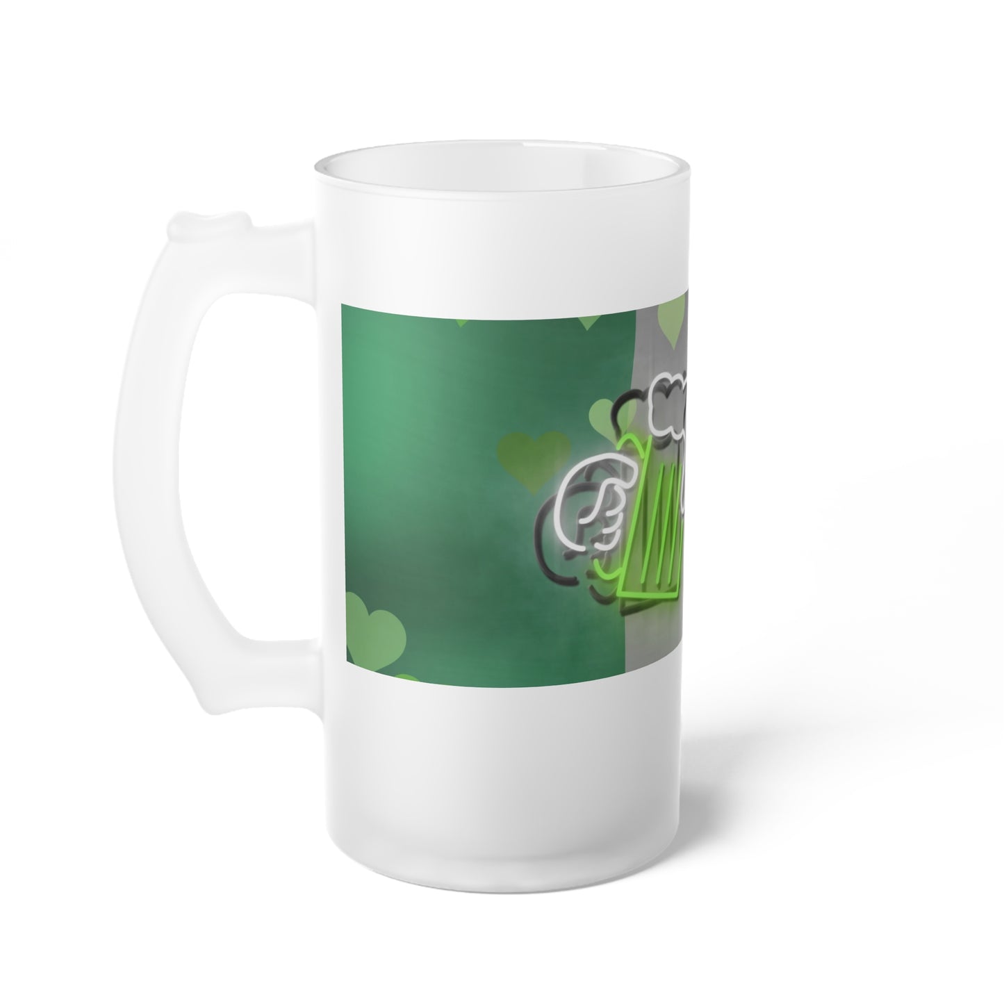 Personalized Frosted Glass Beer Mug - Fun Design for Celebrations & Parties