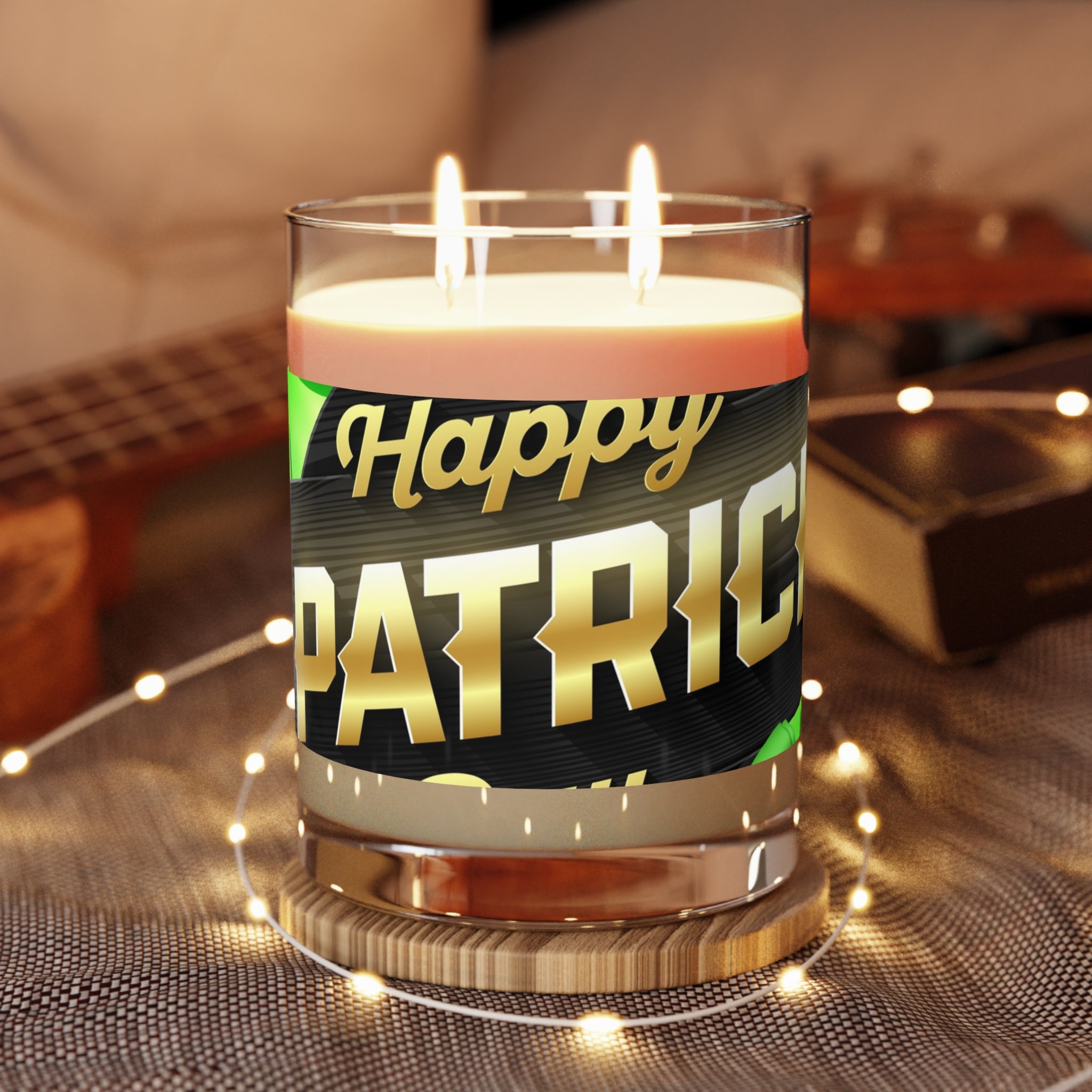 St. Patrick's Day Scented Candle - 11oz Full Glass, Happy Patrick's Party Decor