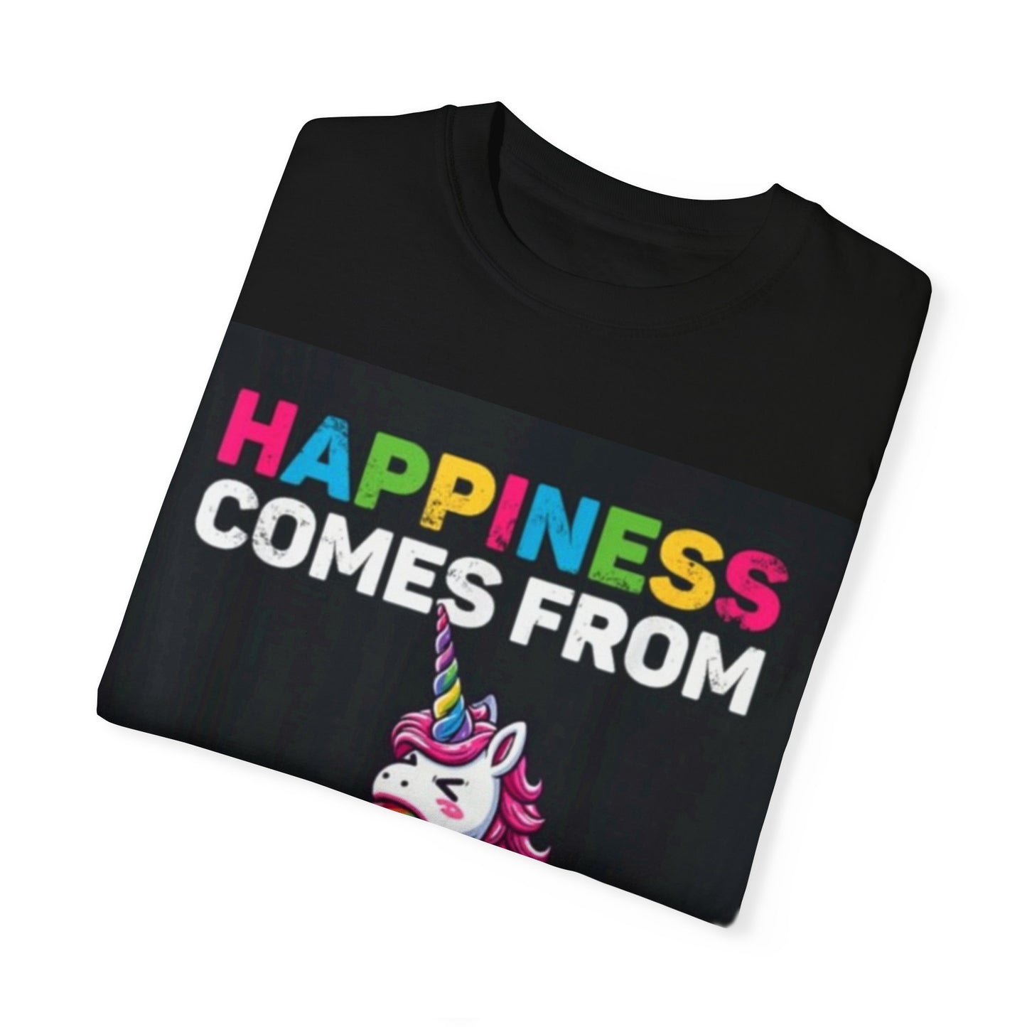 Unisex Happiness Unicorn T-Shirt - Comes From Within Design