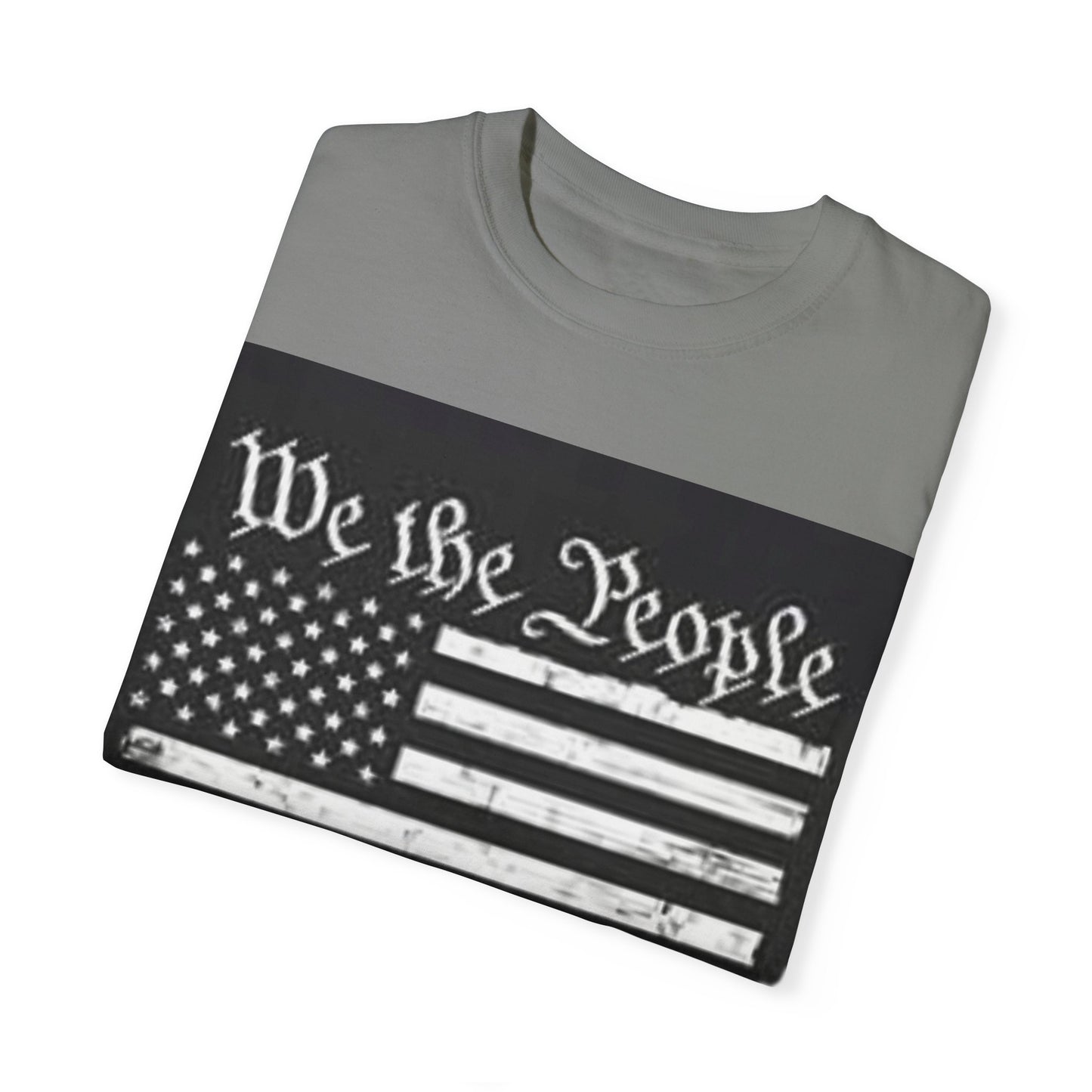 Garment-Dyed T-Shirt - We the People Stand with Trump - Patriotic Tee