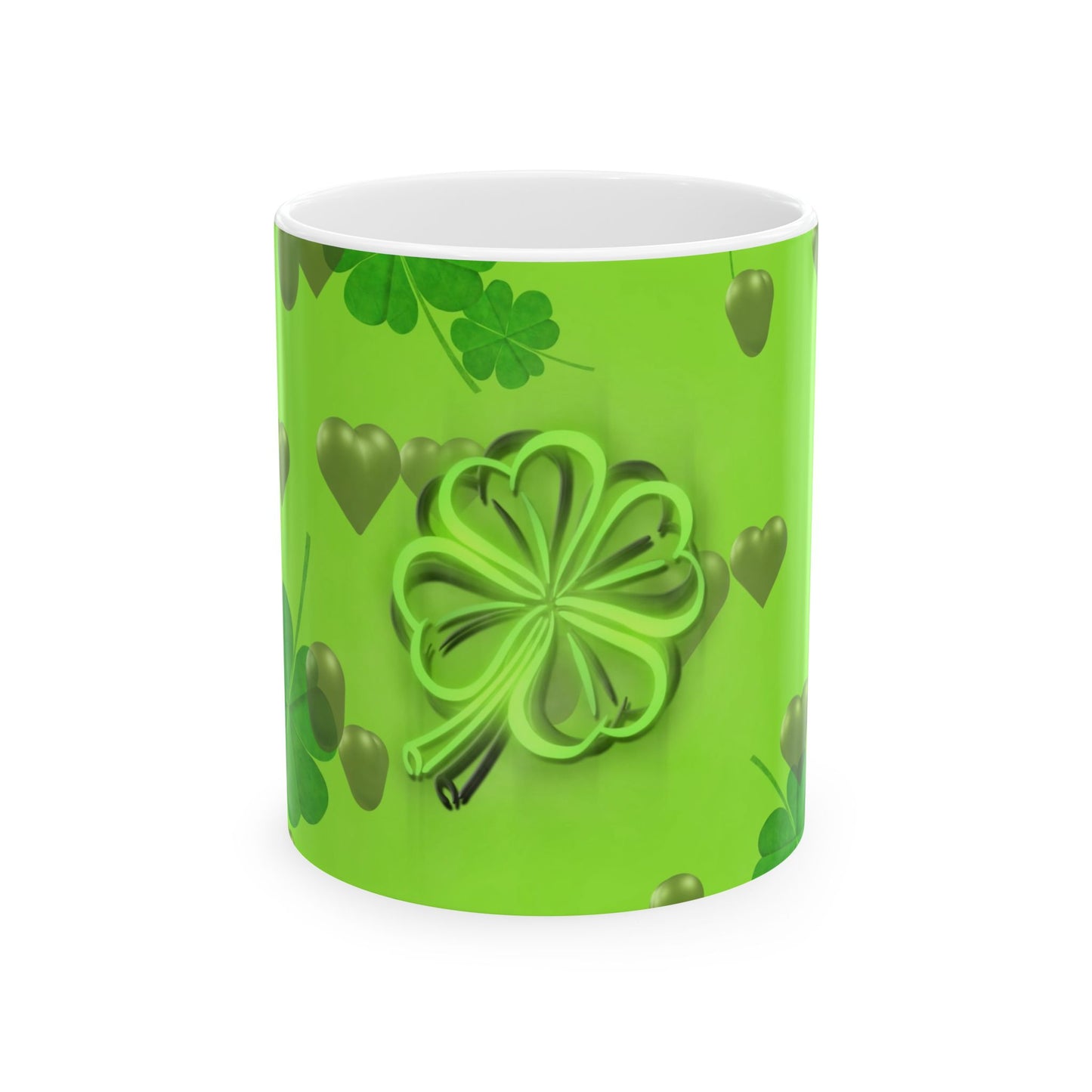 Lucky Shamrock Ceramic Mug - 11oz & 15oz - Perfect for St. Patrick's Day Celebrations