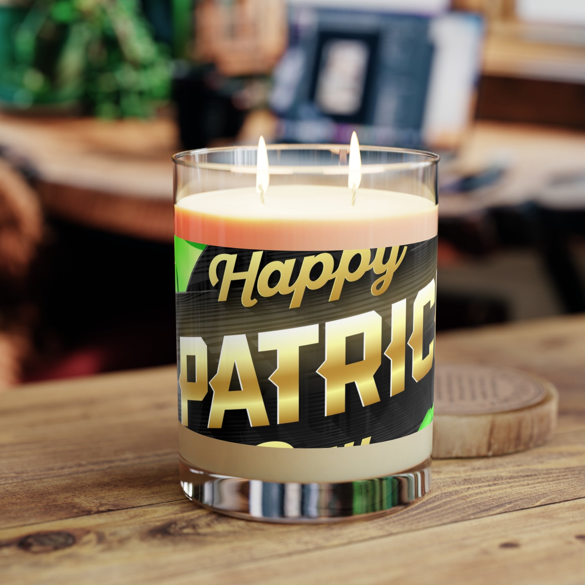 St. Patrick's Day Scented Candle - 11oz Full Glass, Happy Patrick's Party Decor