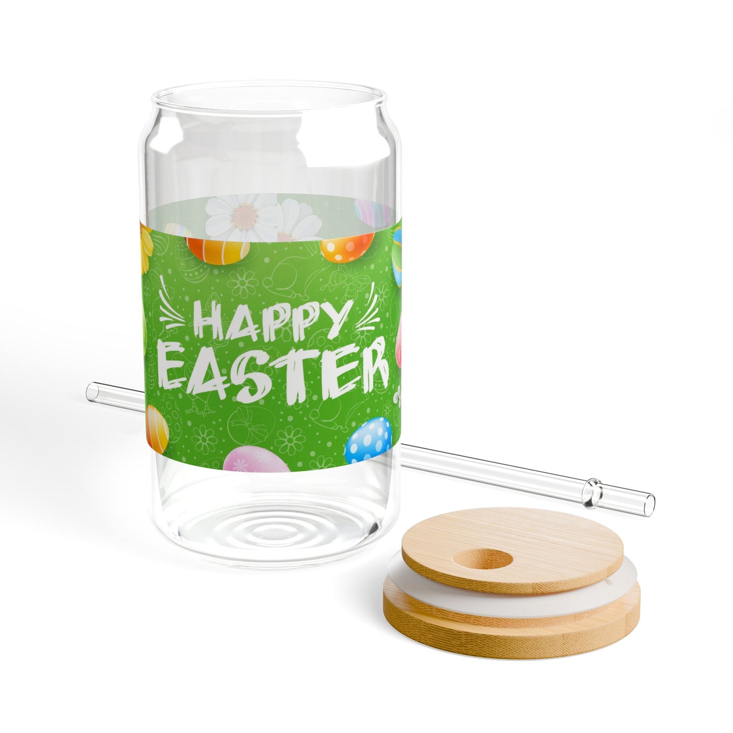 Happy Easter Sipper Glass - 16oz Reusable Drinkware