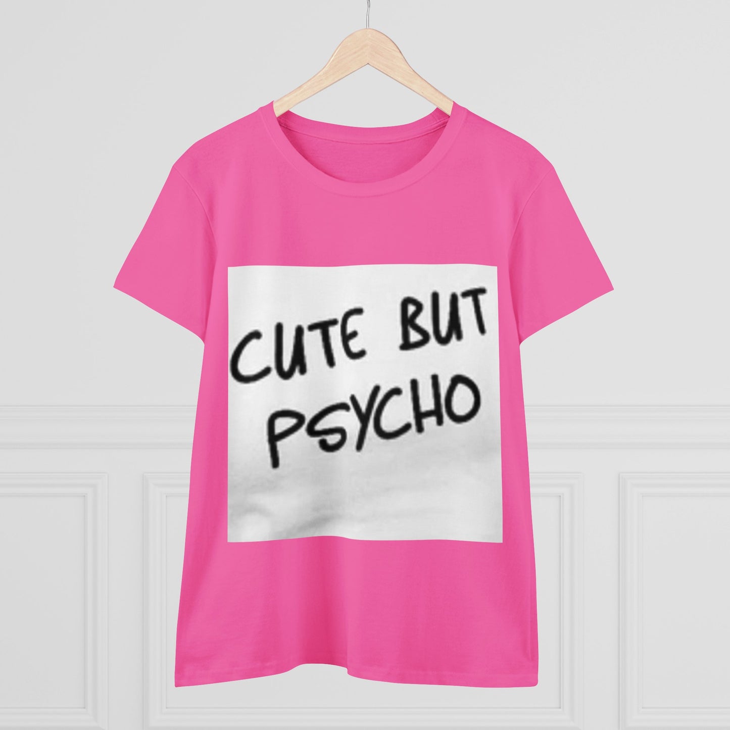 Cute But Psycho Women's Cotton Tee - Trendy Graphic Tee for Casual Wear