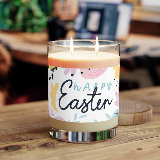 Easter Floral Scented Candle - 11oz Full Glass, Spring Home Decor