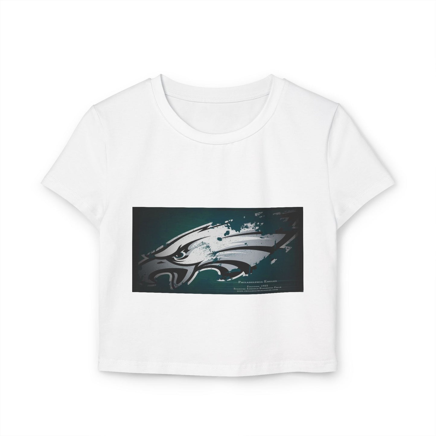 Women's Baby Tee with Bold Eagle Design - Perfect for Game Day