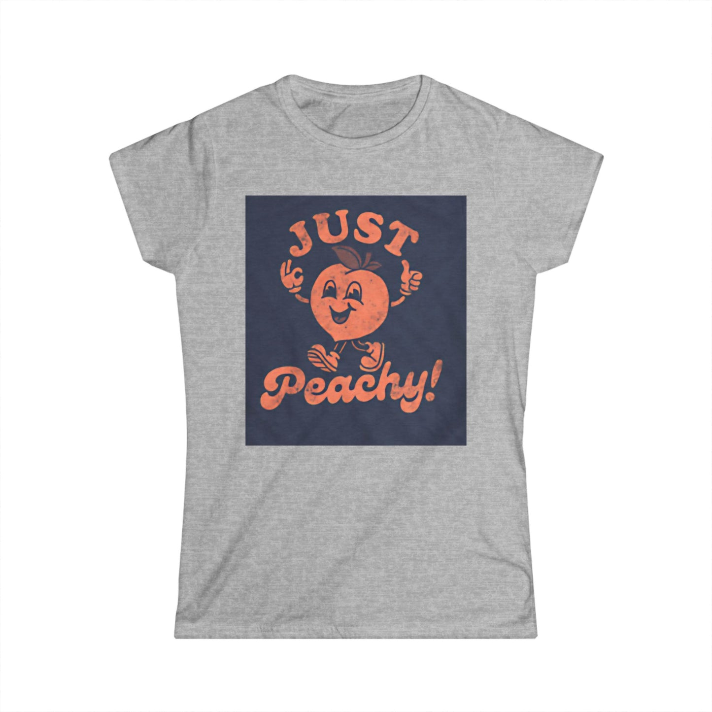 Just Peachy Women's Softstyle Tee - Fun Summer Graphic T-Shirt