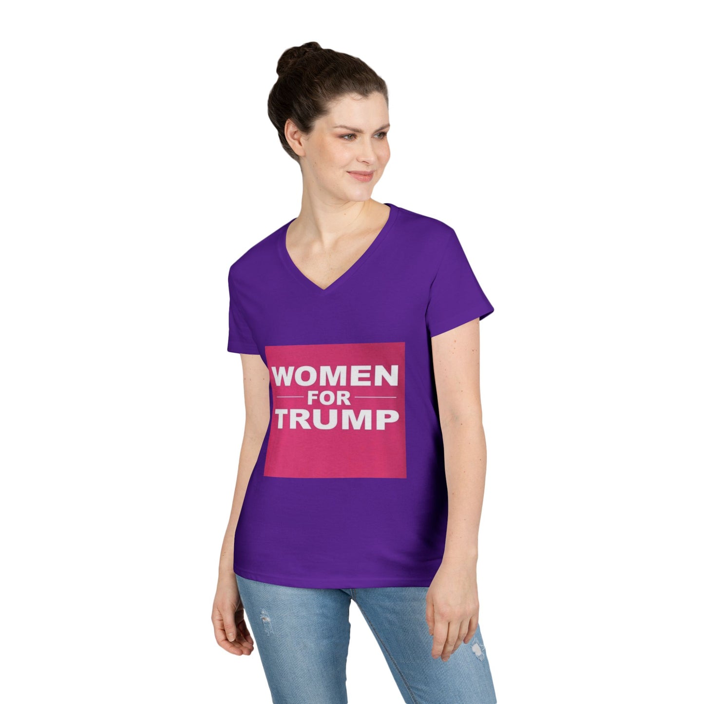 Women for Trump V-Neck T-Shirt - Empowering Political Apparel for Women