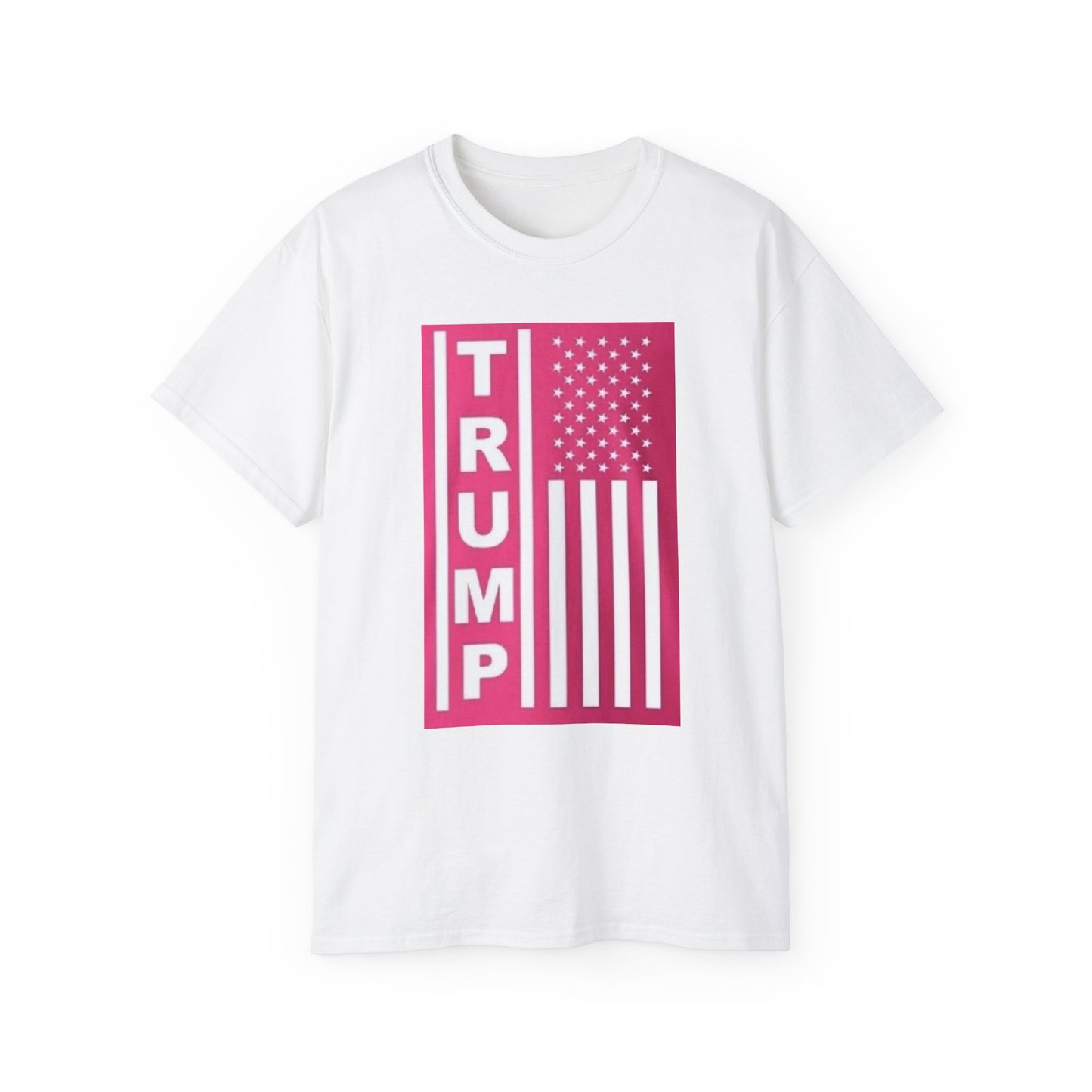 Unisex Cotton Tee – TRUMP American Flag Design