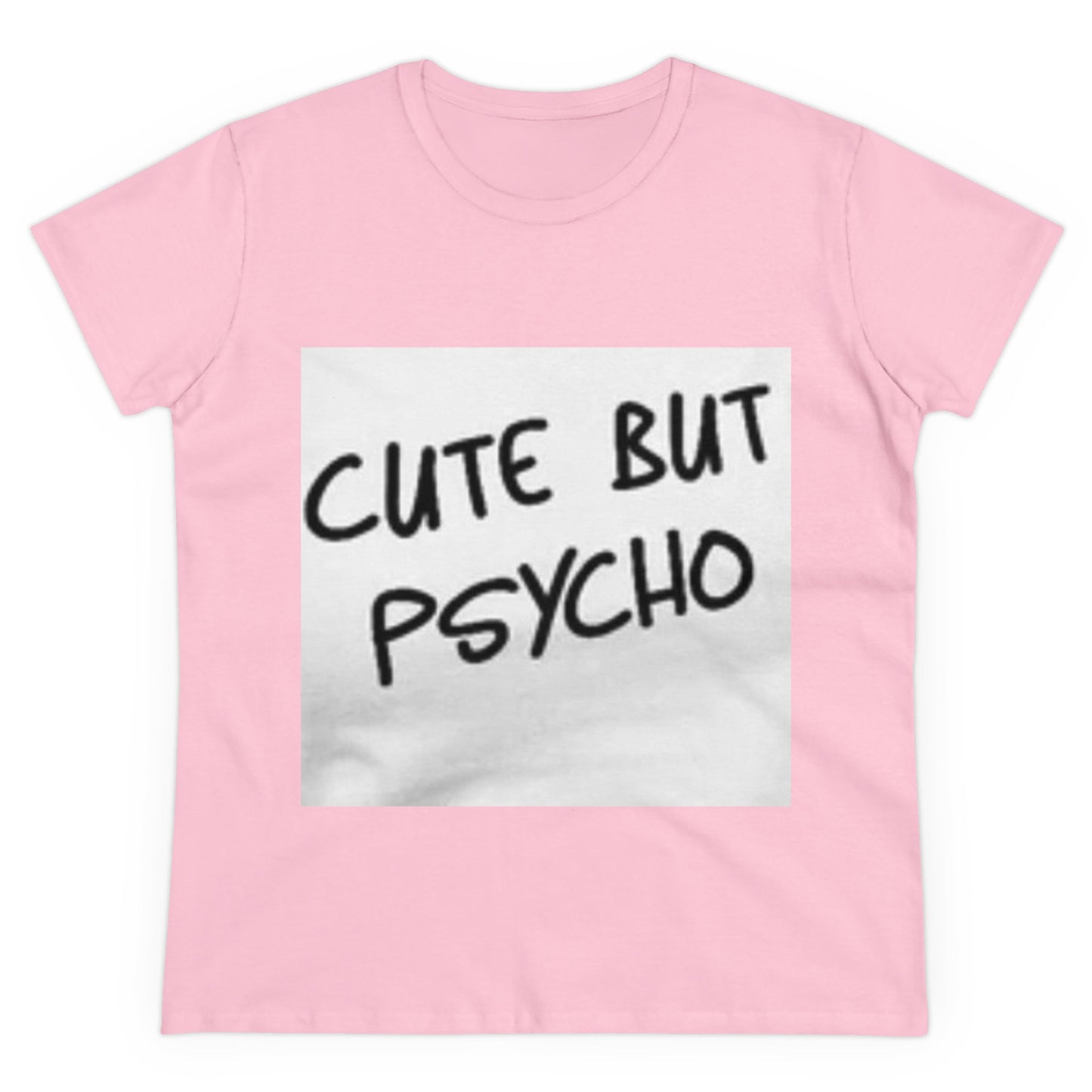 Cute But Psycho Women's Cotton Tee - Trendy Graphic Tee for Casual Wear