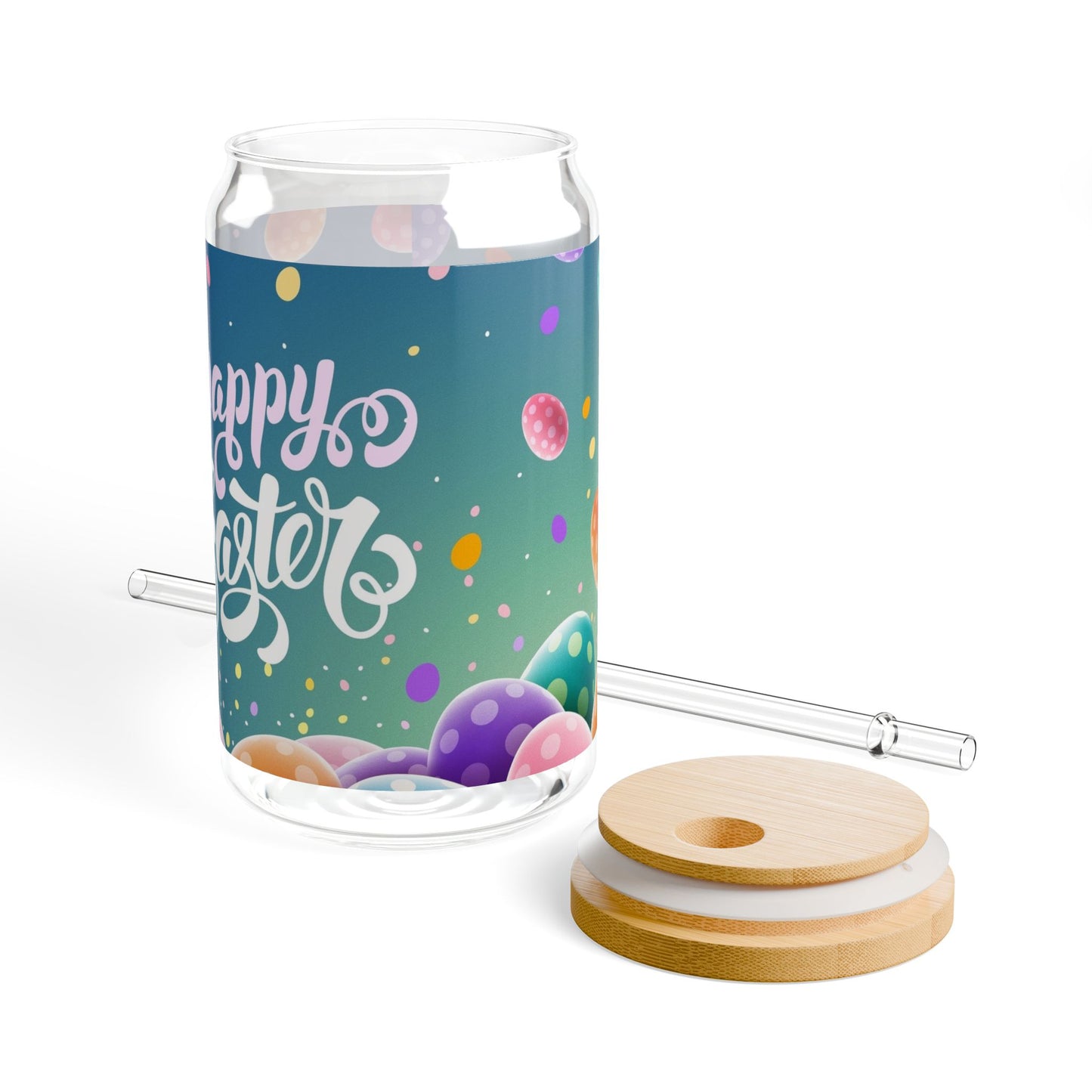 Easter Sipper Glass | 16oz with Happy Easter Design