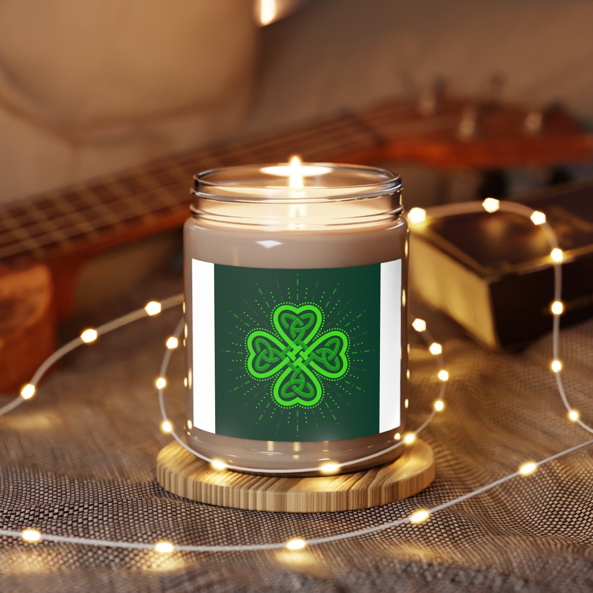 Celtic Green Heart Scented Candle - 9oz Aromatherapy Candle for St. Patrick's Day and Everyday Relaxation