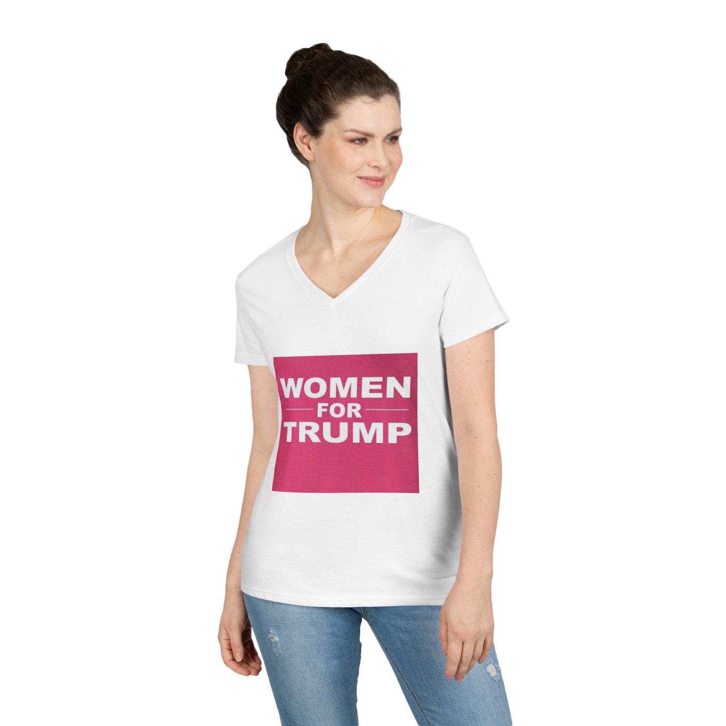 Women for Trump V-Neck T-Shirt - Empowering Political Apparel for Women