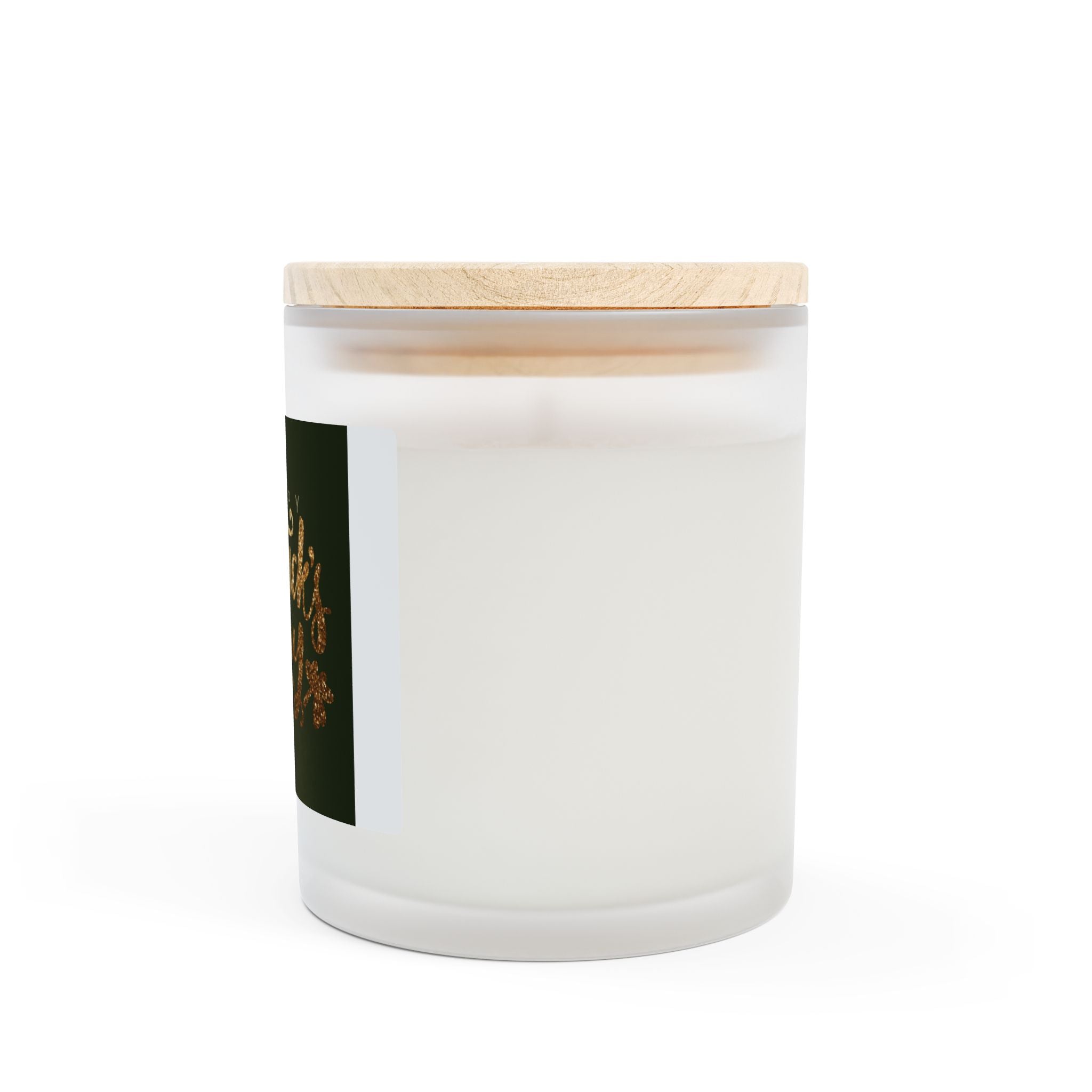 St. Patrick's Day Frosted Glass Candle - 11oz Decorative Gift for Home