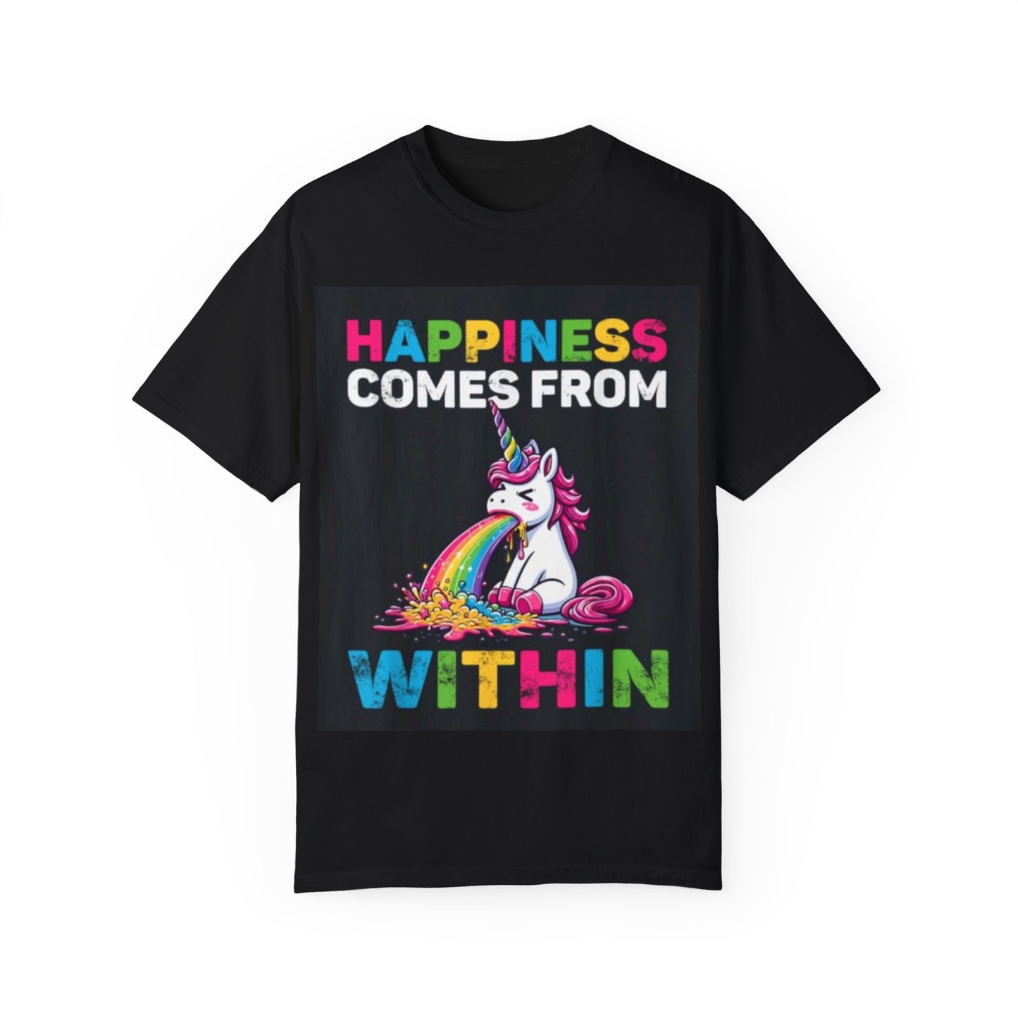 Unisex Happiness Unicorn T-Shirt - Comes From Within Design