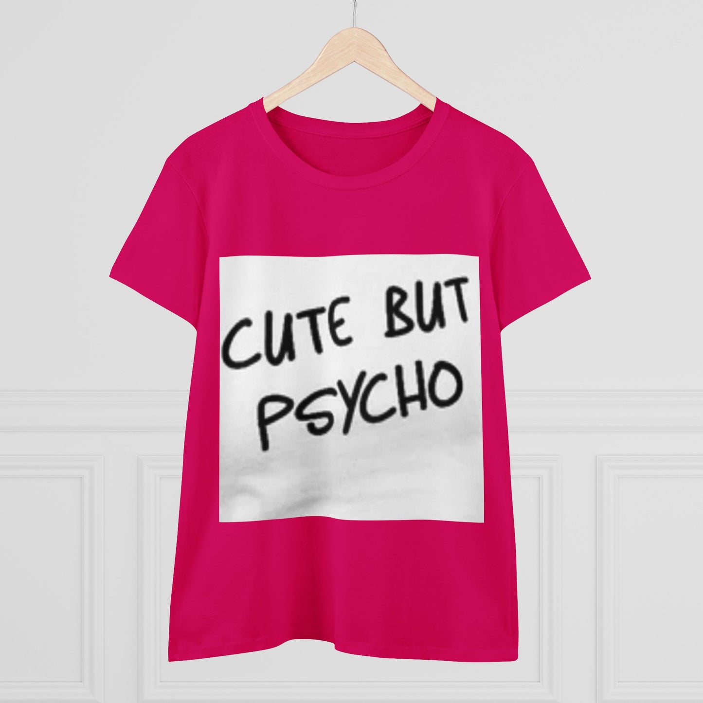 Cute But Psycho Women's Cotton Tee - Trendy Graphic Tee for Casual Wear