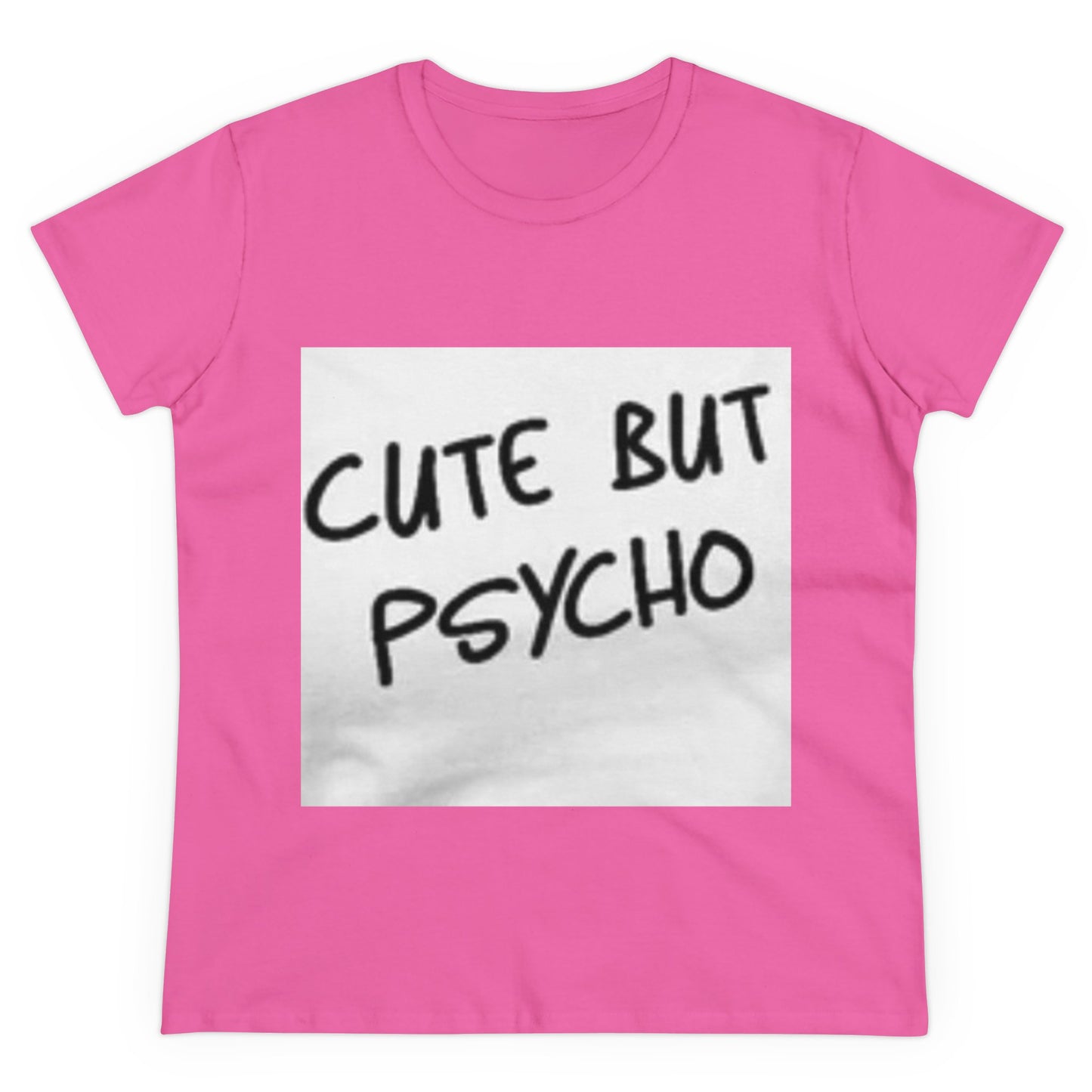 Cute But Psycho Women's Cotton Tee - Trendy Graphic Tee for Casual Wear