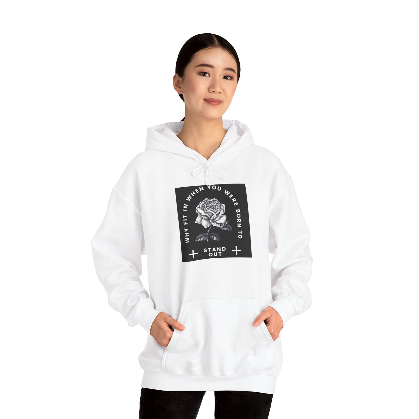 Stand Out Floral Hooded Sweatshirt - Unisex Heavy Blend™