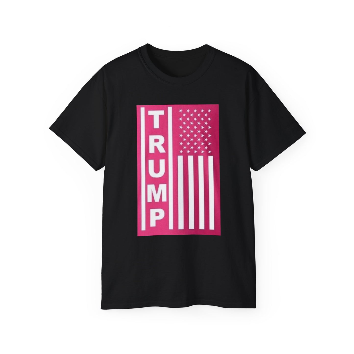 Unisex Cotton Tee – TRUMP American Flag Design